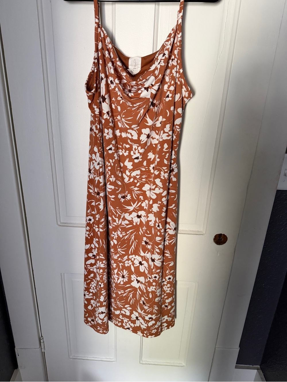 Joie Rust Floral Slip Midi Dress